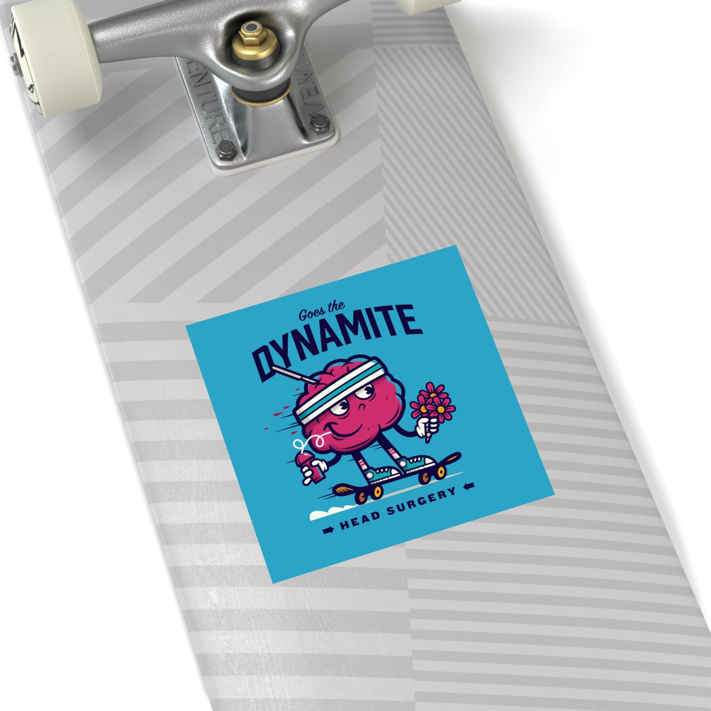 "Brainy" Square Sticker, Indoor/Outdoor