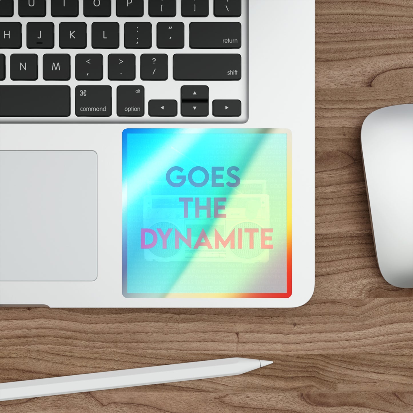 "Logo" Holographic Die-cut Sticker