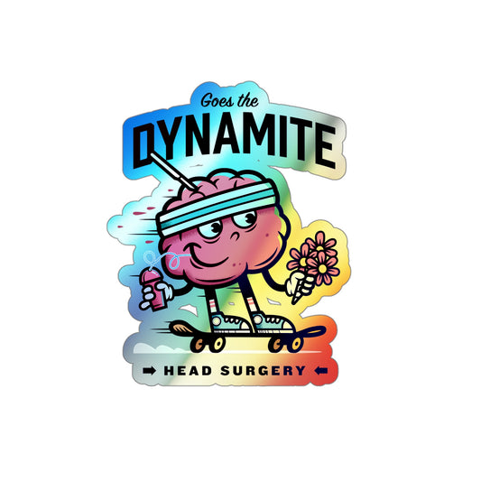 "Brainy" Holographic Die-cut Sticker