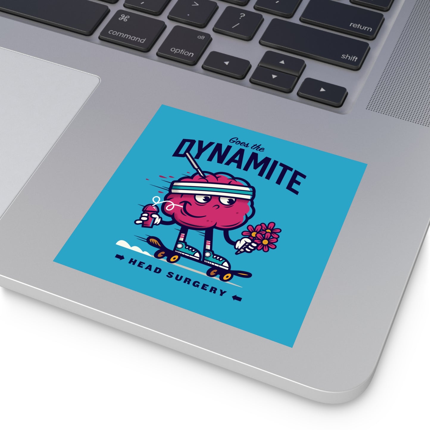 "Brainy" Square Sticker, Indoor/Outdoor