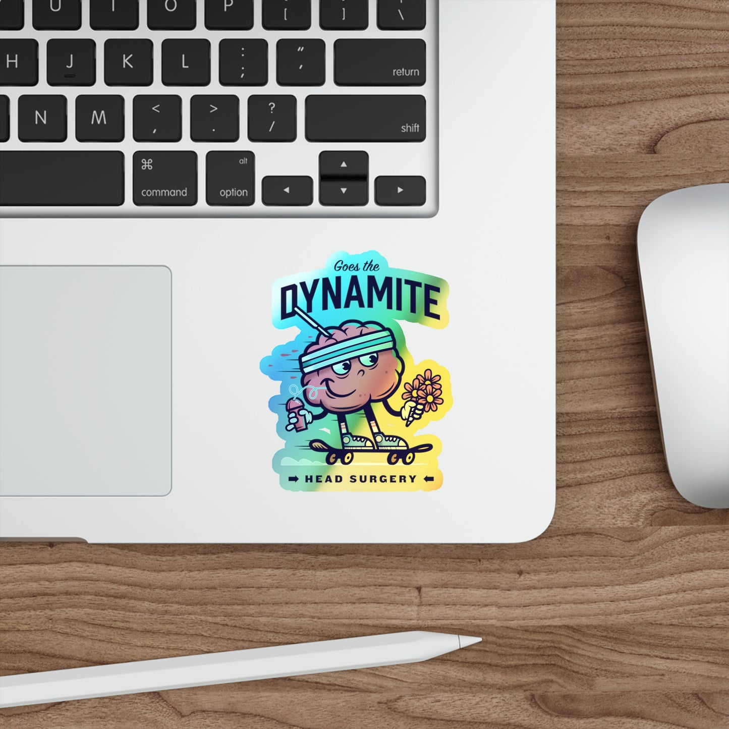 "Brainy" Holographic Die-cut Sticker