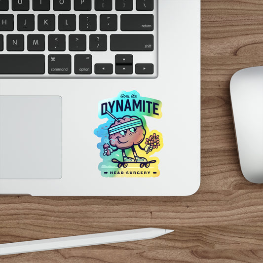 "Brainy" Holographic Die-cut Sticker